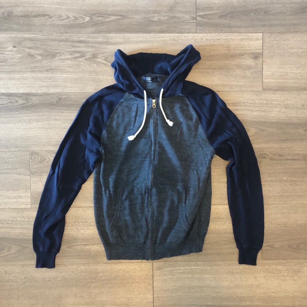 J. Crew Hooded Zip Baseball Sweatshirt size Small